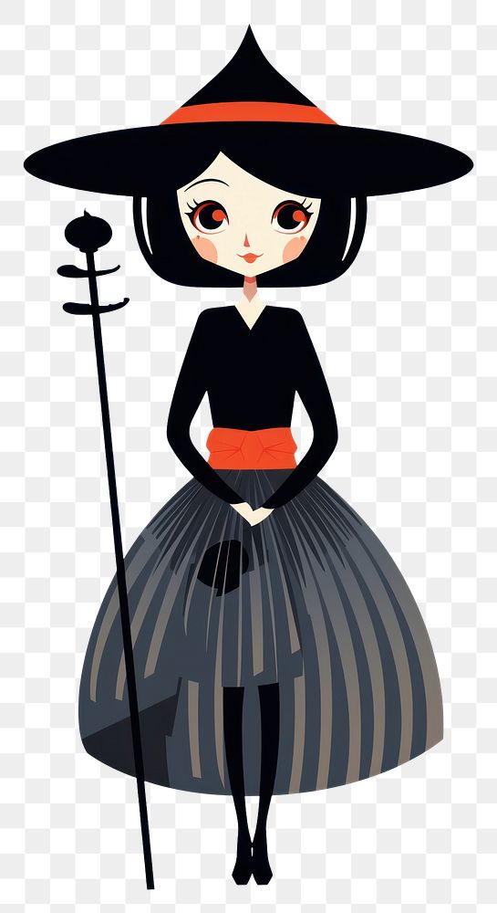 PNG Isolated a happy witch cartoon adult dress. AI generated Image by rawpixel.