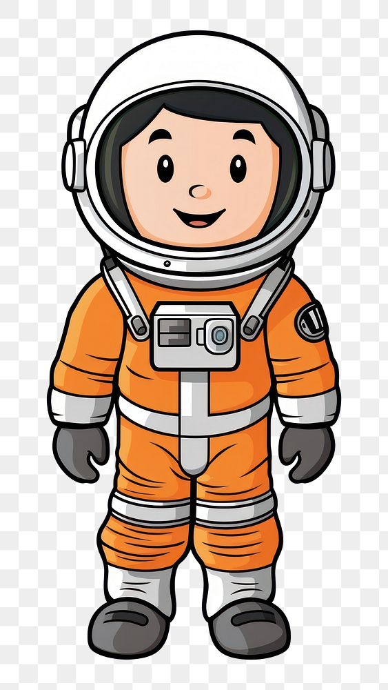 PNG Isolated astronaut cartoon white background protection. AI generated Image by rawpixel.