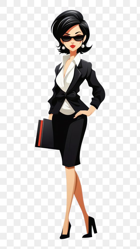 PNG Isolated businesswoman footwear cartoon adult. AI generated Image by rawpixel.