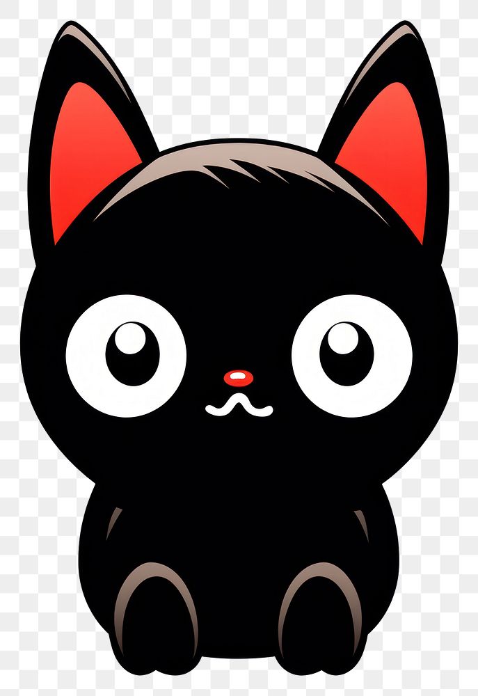 PNG Isolated kawaii cat cartoon mammal animal. AI generated Image by rawpixel.