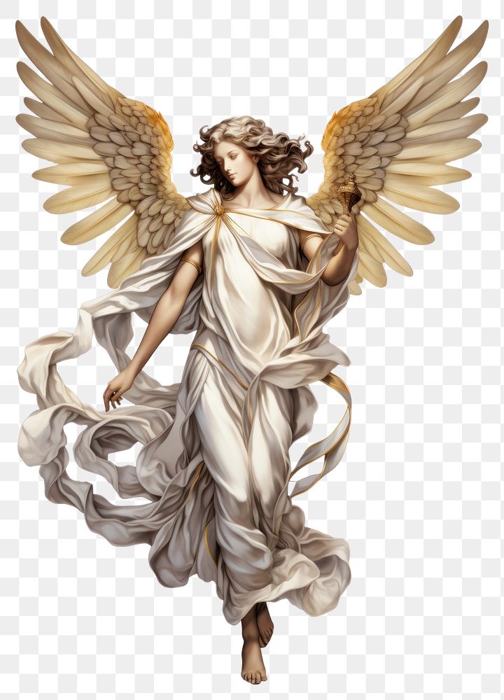 PNG  A roman angel adult representation spirituality. AI generated Image by rawpixel.