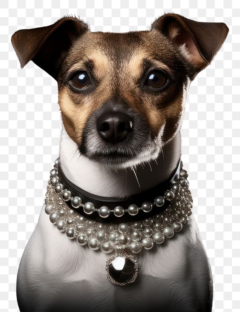 PNG Jack russel jewelry necklace animal. AI generated Image by rawpixel.