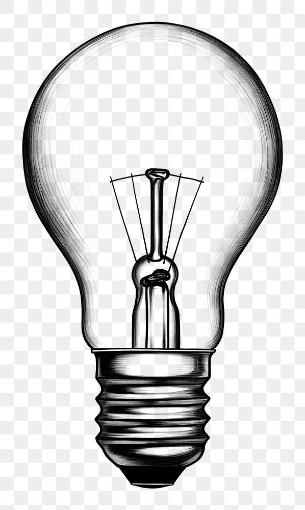 PNG Mini bulb lightbulb sketch electricity. AI generated Image by rawpixel.