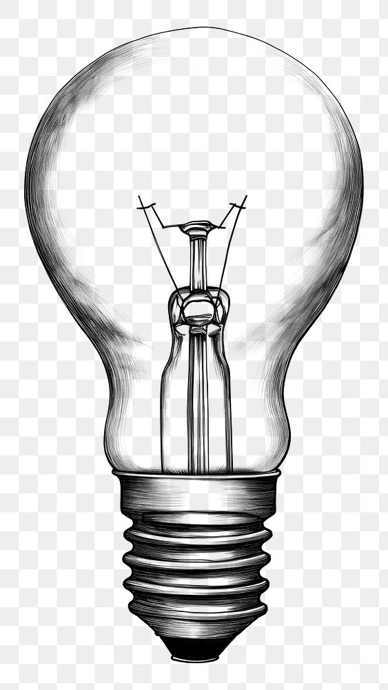 PNG Mini bulb lightbulb sketch lamp. AI generated Image by rawpixel.