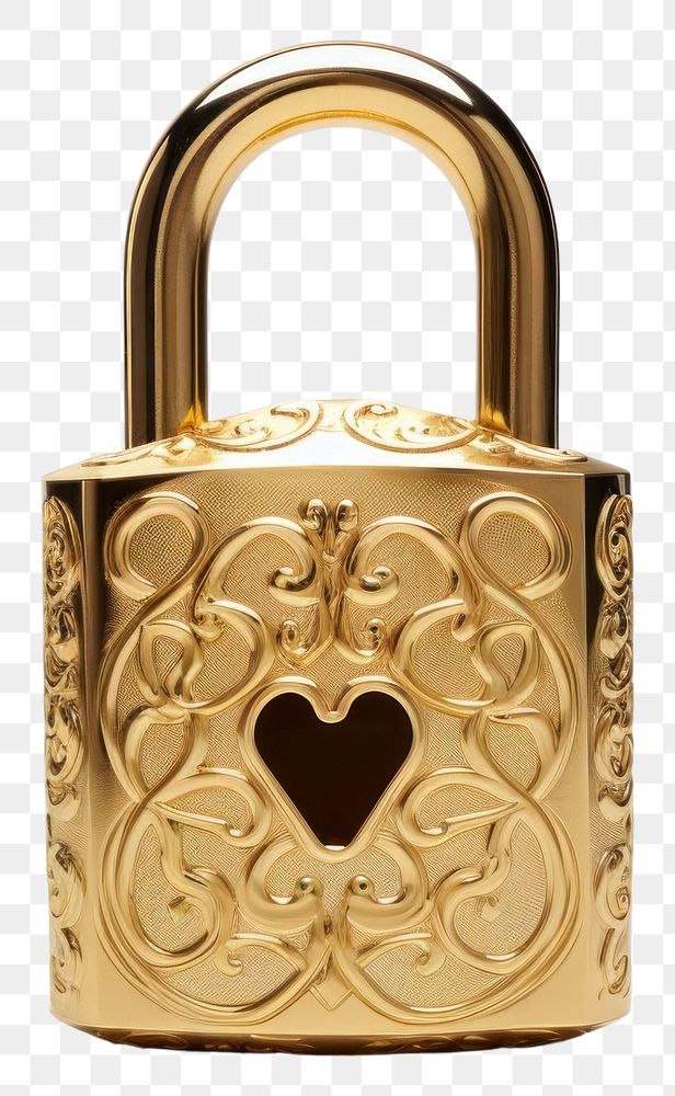 PNG Golden lock jewelry accessories protection