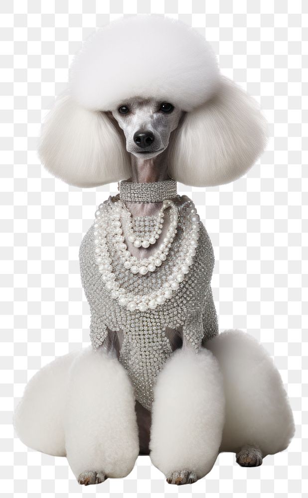 PNG Poodle jewelry mammal animal. AI generated Image by rawpixel.