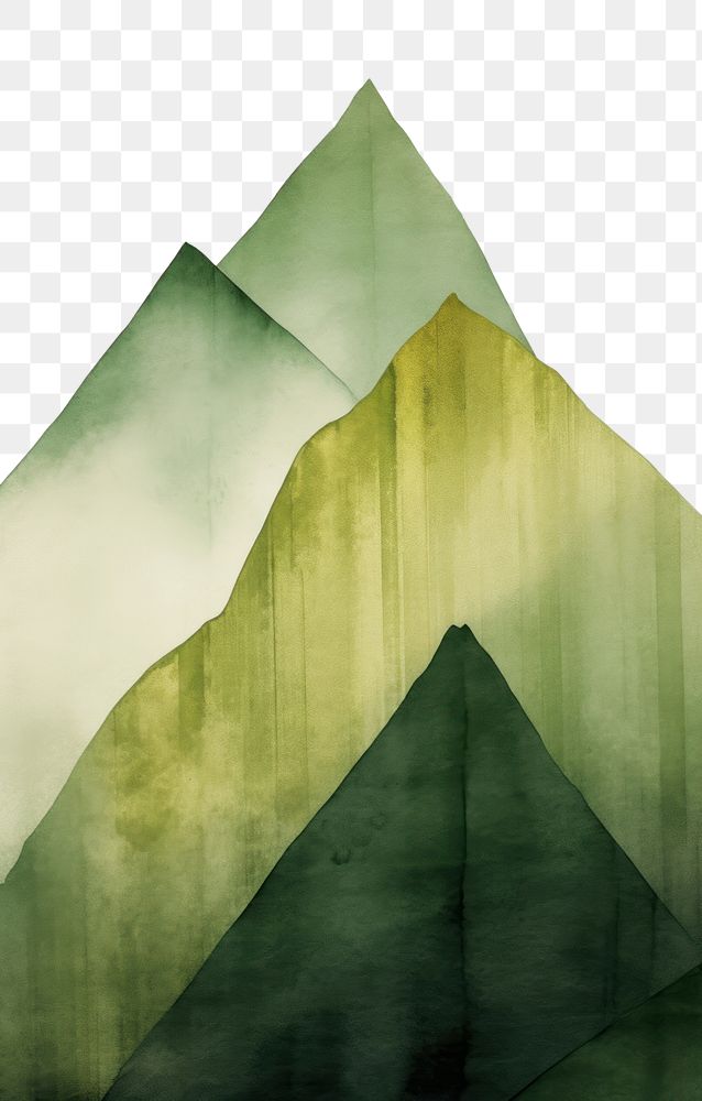 PNG Abstract mountain green art. AI generated Image by rawpixel.
