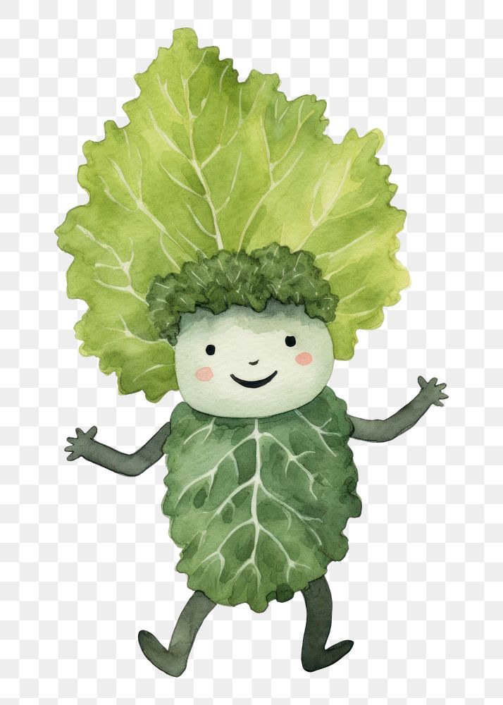PNG  Kale dancing vegetable plant food. AI generated Image by rawpixel.