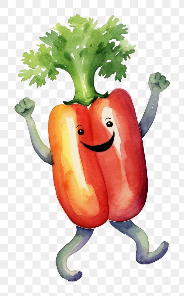 PNG  Vegetables dancing carrot plant food. AI generated Image by rawpixel.