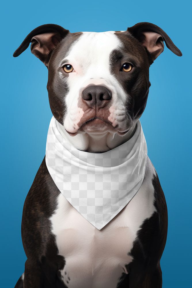 Dog's scarf png mockup, transparent design