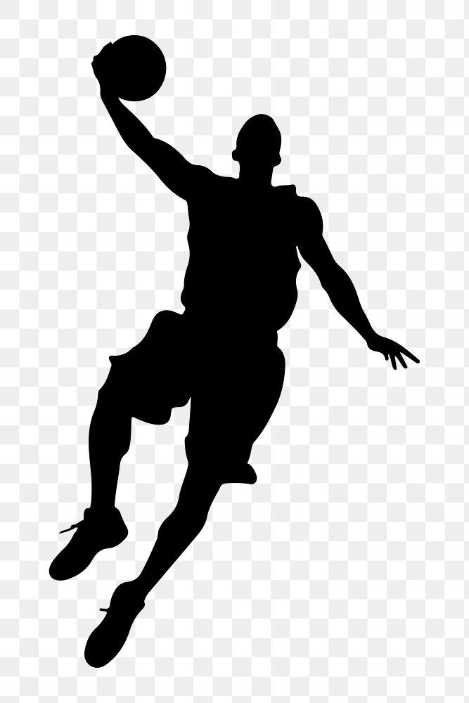 PNG  Basketball Player silhouette basketball player.