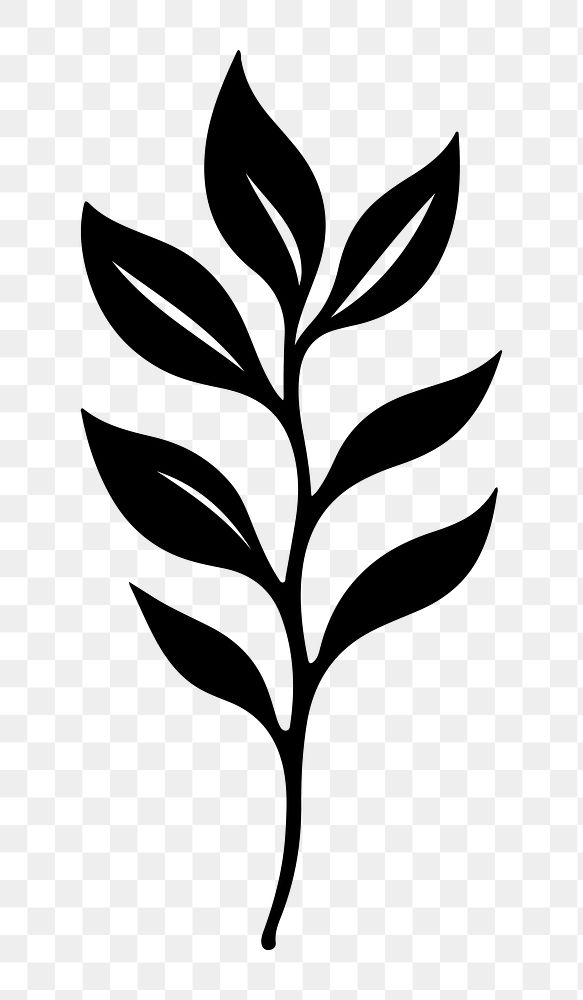 PNG  Plant logo leaf white background.