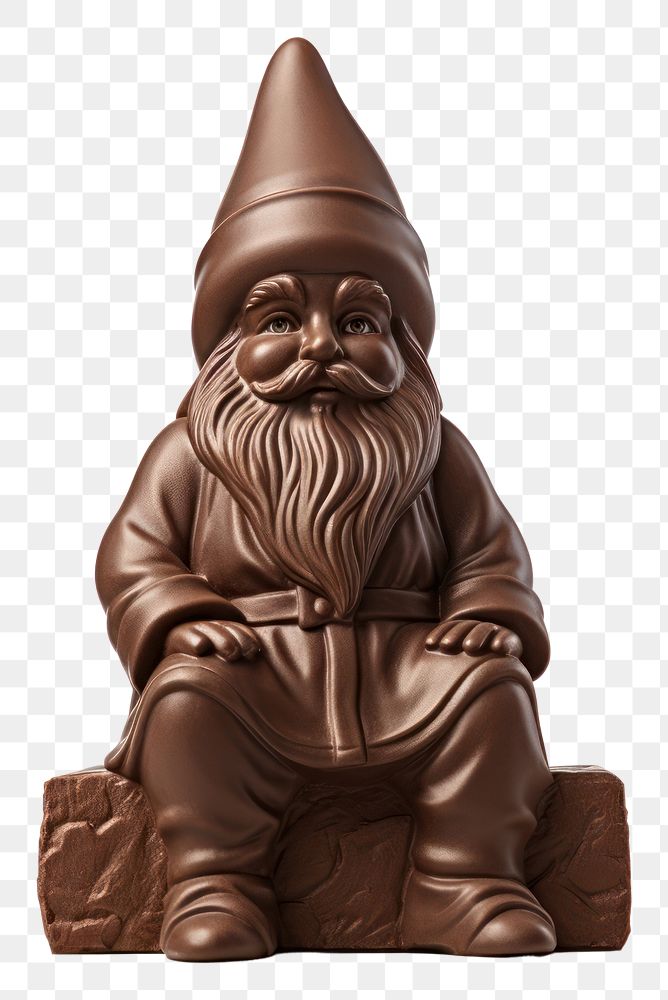 PNG Garden gnome chocolate white background representation. AI generated Image by rawpixel.