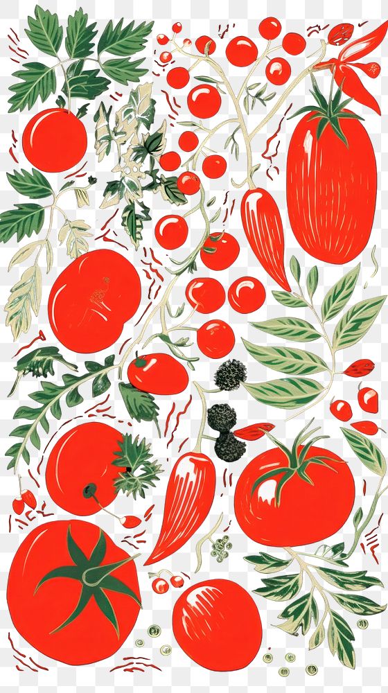 PNG Italian food pattern fruit plant. AI generated Image by rawpixel.