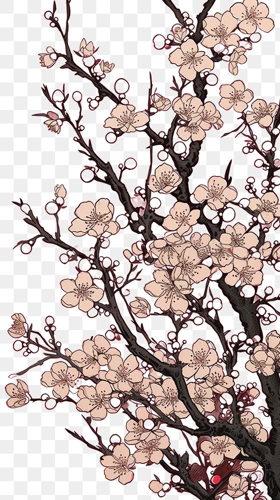 PNG Japanese cherry blossom festival pattern flower nature. AI generated Image by rawpixel.