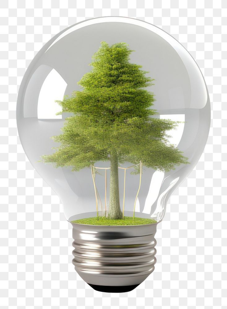 PNG Lightbulb plant illuminated electricity. AI generated Image by rawpixel.
