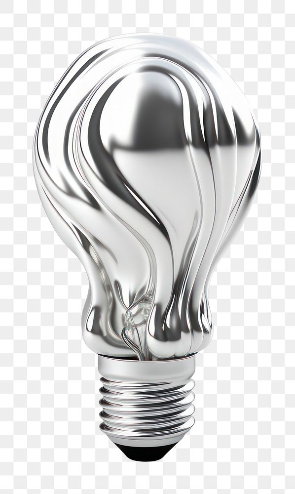 PNG  Light bulb lightbulb silver metal. AI generated Image by rawpixel.