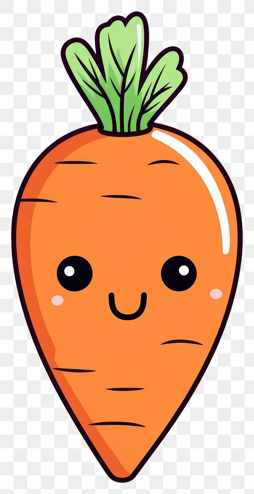 PNG  Carrot vegetable cartoon plant. AI generated Image by rawpixel.