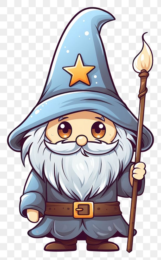 PNG  Wizard cartoon publication creativity. AI generated Image by rawpixel.