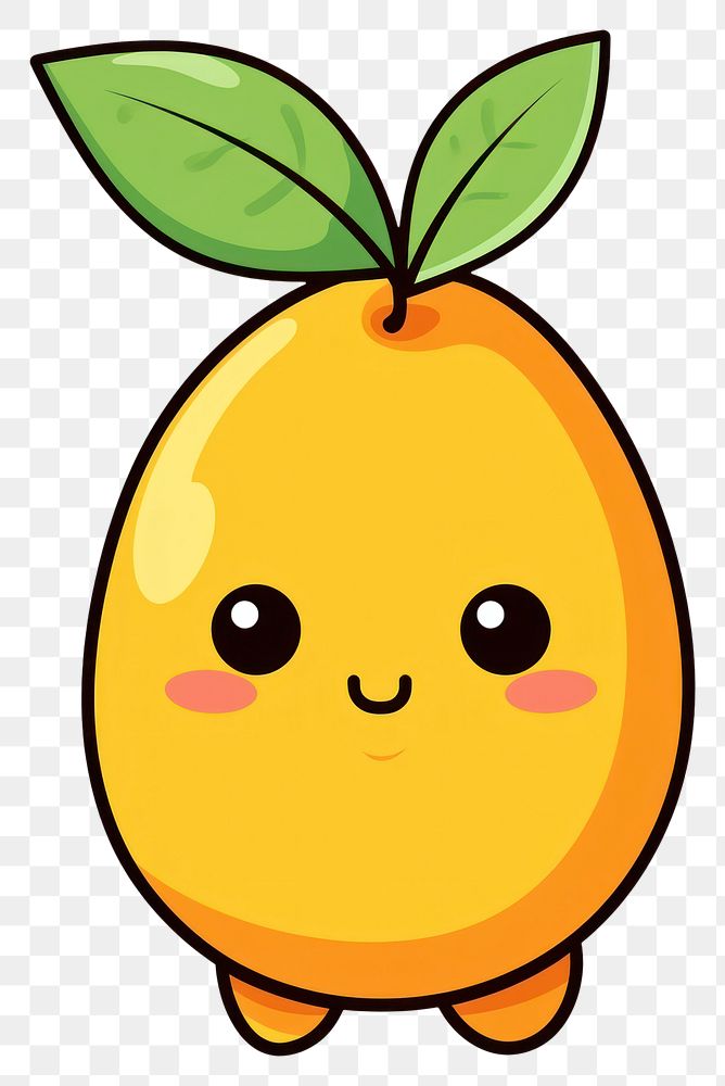 PNG  Baby mango cartoon fruit plant. AI generated Image by rawpixel.