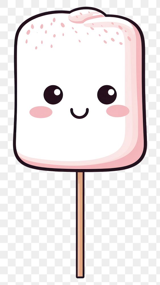 PNG  Marshmallow dessert cartoon food. AI generated Image by rawpixel.