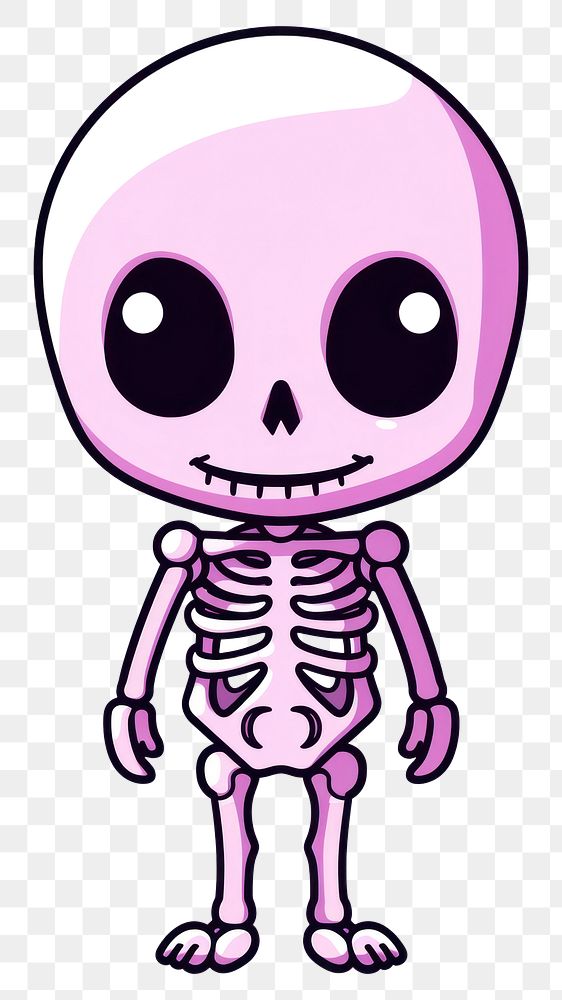 PNG  Skeleton cartoon white background representation. AI generated Image by rawpixel.