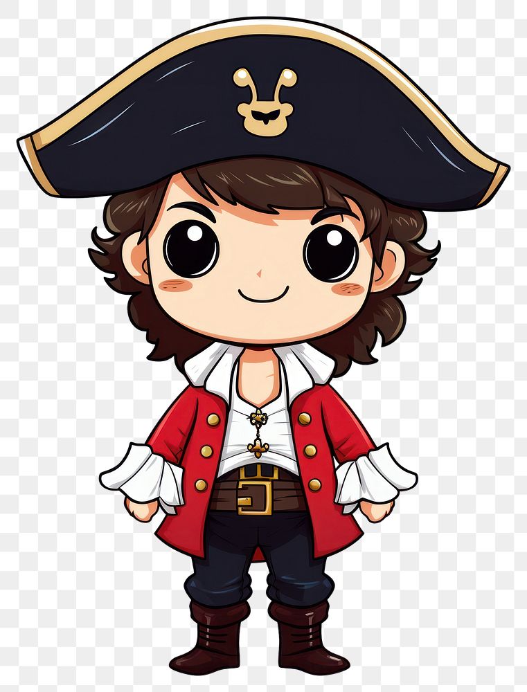 PNG  Pirate cartoon cute portrait. AI generated Image by rawpixel.