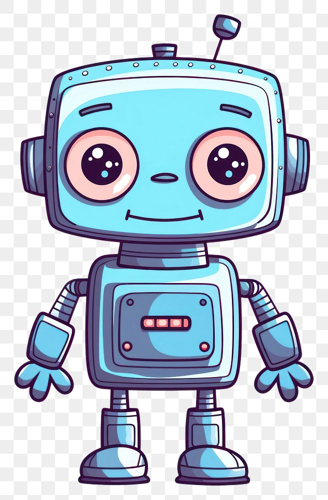 PNG  Robot cartoon technology futuristic. AI generated Image by rawpixel.