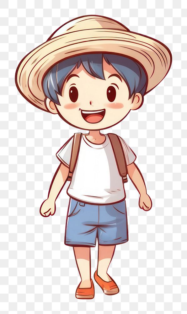 PNG Vacation cartoon child cute. | Free PNG - rawpixel
