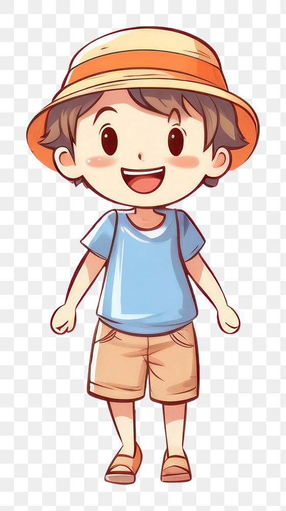 PNG  Vacation cartoon child cute. AI generated Image by rawpixel.