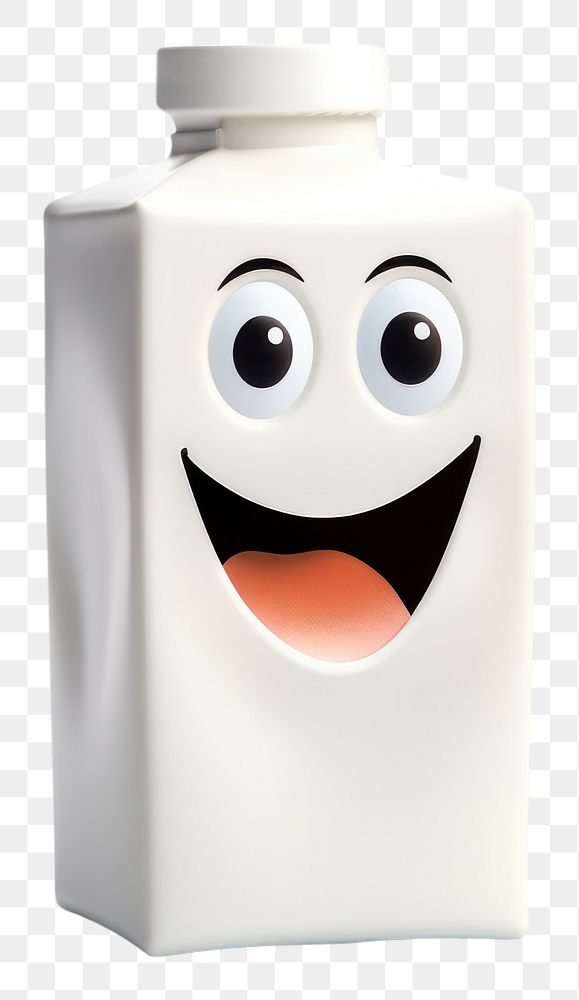 PNG  Milk carton cartoon bottle white. AI generated Image by rawpixel.
