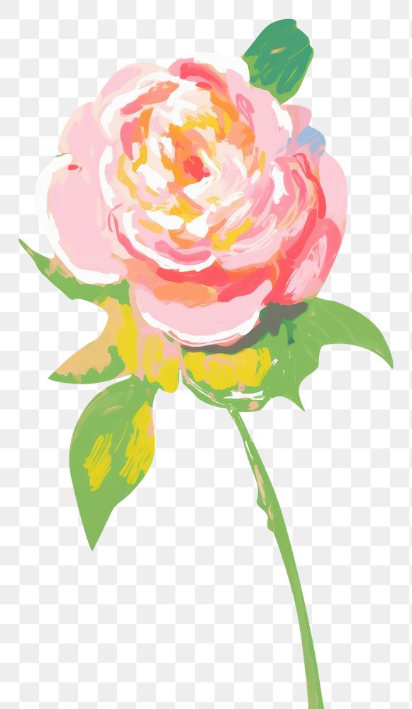 PNG Rose painting art abstract. AI generated Image by rawpixel.