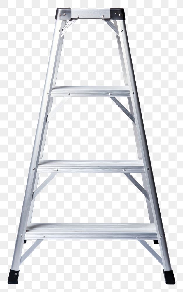 PNG Aluminium step ladder white background technology lifeguard. AI generated Image by rawpixel.