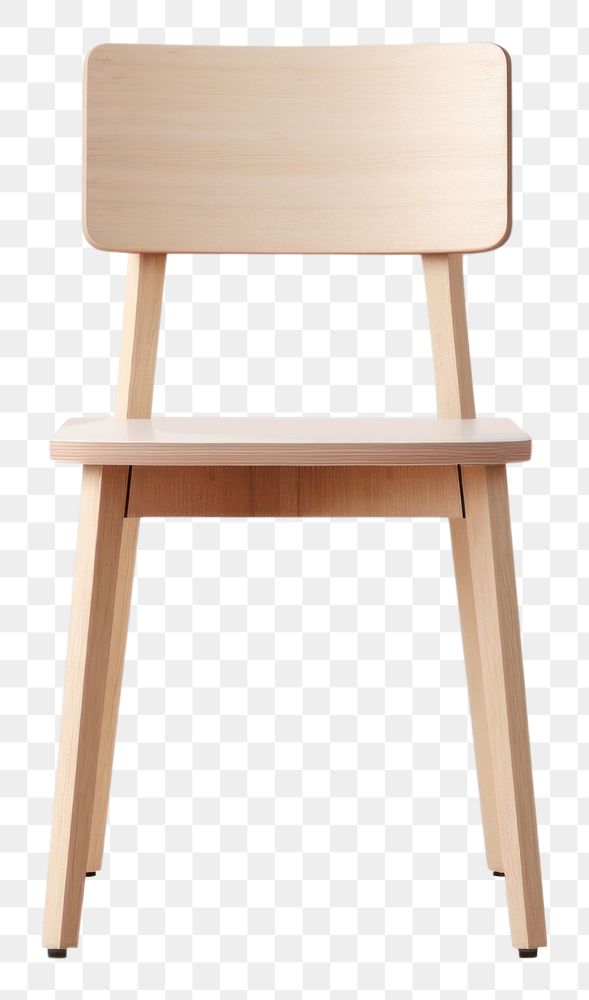 PNG Wood chair clean minimal style furniture white background architecture. AI generated Image by rawpixel.