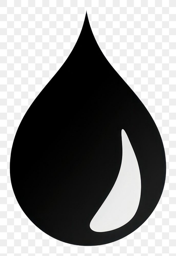 PNG Raindrop shape black logo. AI generated Image by rawpixel.