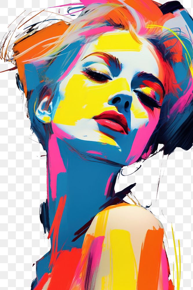 PNG A woman portrait painting fashion drawing. AI generated Image by rawpixel.