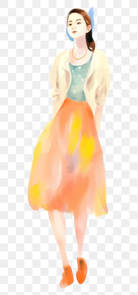 PNG Woman painting dress adult. AI generated Image by rawpixel.