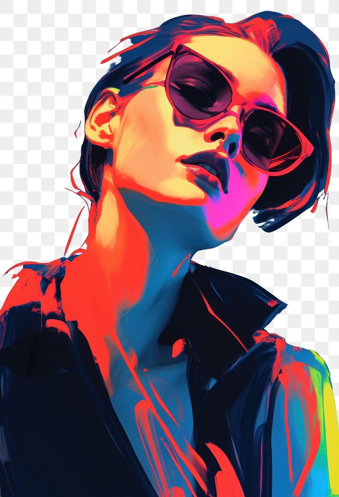 PNG Woman portrait sunglasses fashion adult. AI generated Image by rawpixel.