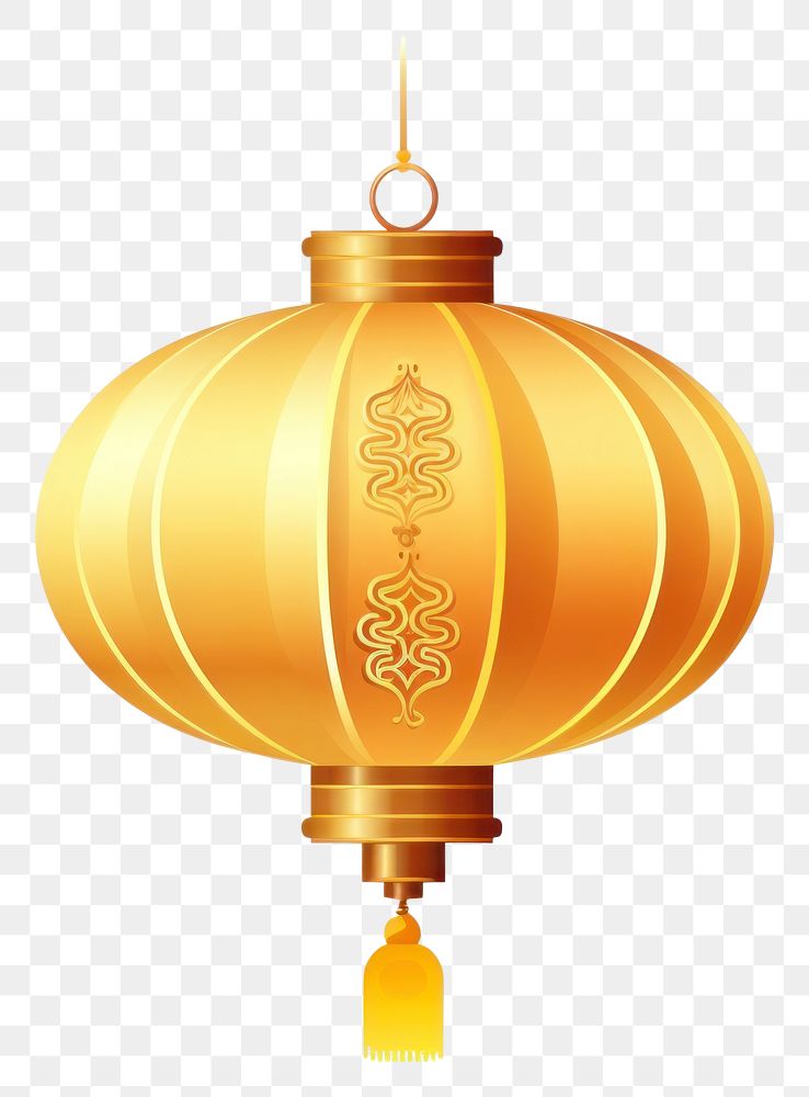 PNG Gold lantern chinese white background illuminated celebration. AI generated Image by rawpixel.