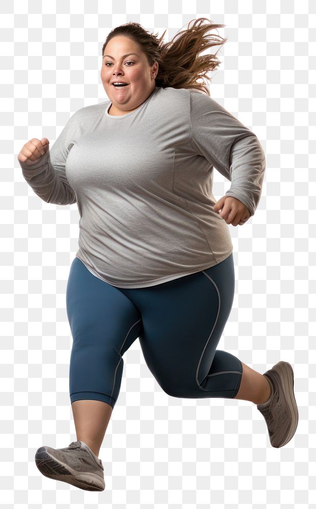 PNG  Running jogging adult woman. AI generated Image by rawpixel.