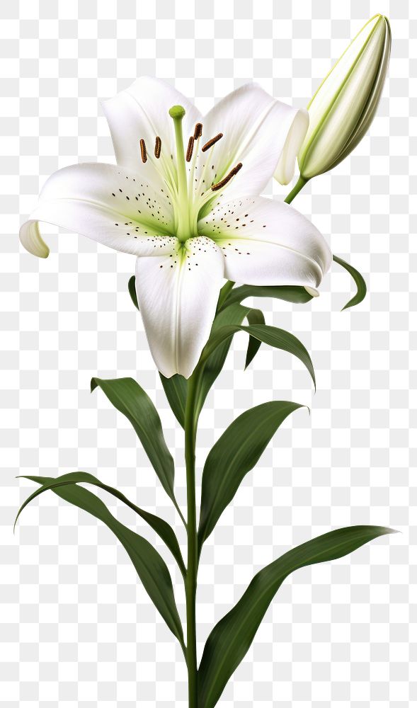 PNG Lily flower plant blossom. AI generated Image by rawpixel.
