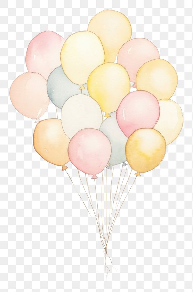 PNG Pastel balloons anniversary celebration decoration. AI generated Image by rawpixel.