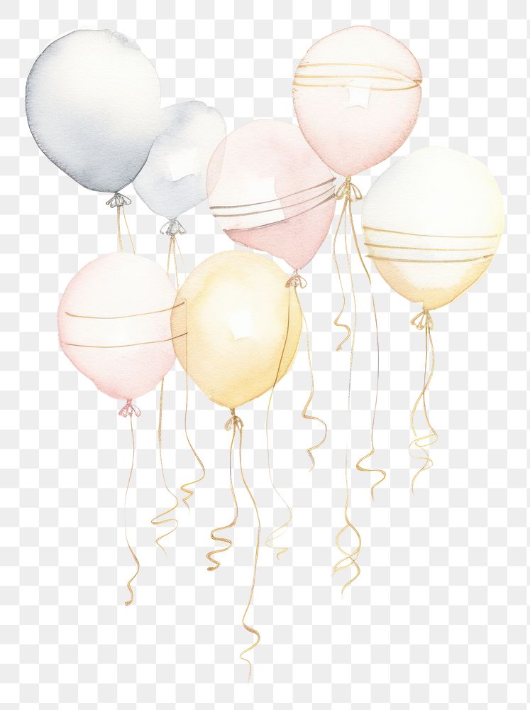 PNG Pastel balloons celebration anniversary decoration. AI generated Image by rawpixel.
