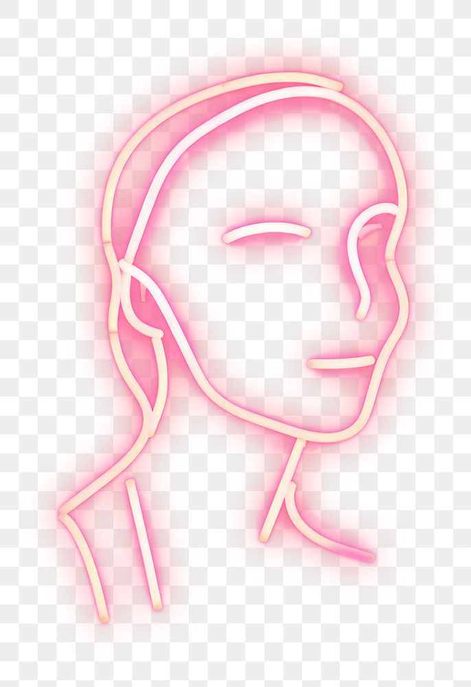 PNG Pastel neon woman light representation illuminated. AI generated Image by rawpixel.