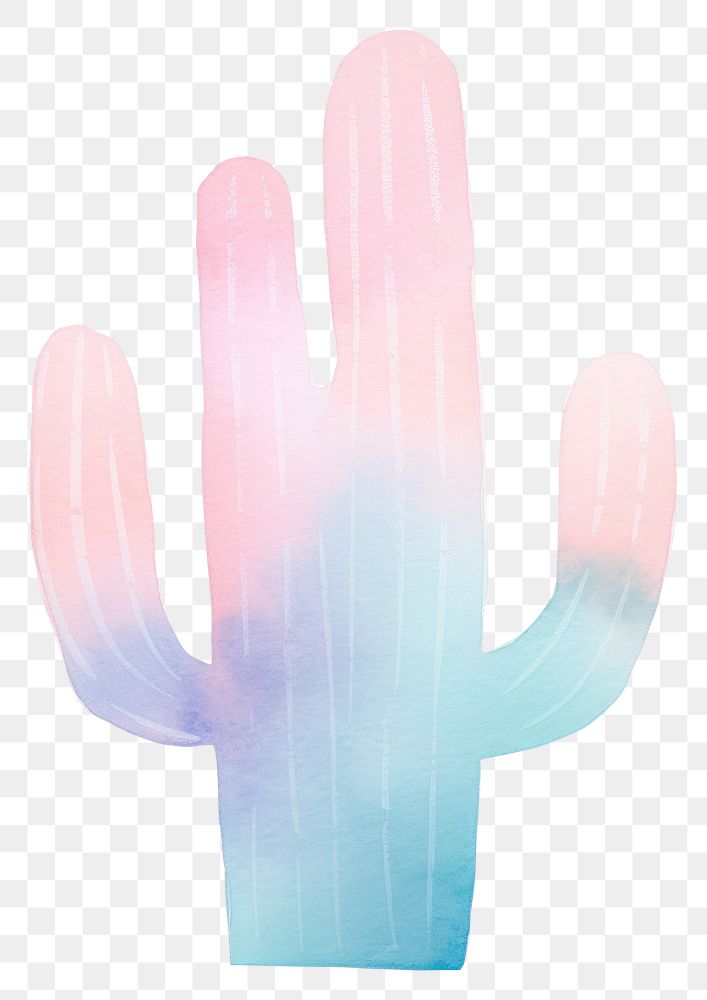 PNG Pastel cactus plant white background creativity. AI generated Image by rawpixel.