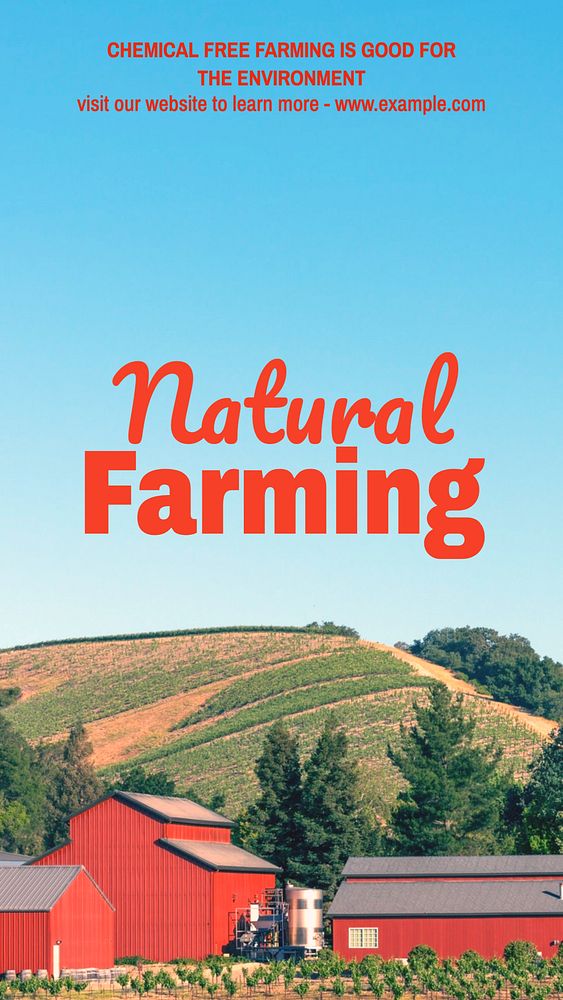 Organic farming Instagram story template, editable text