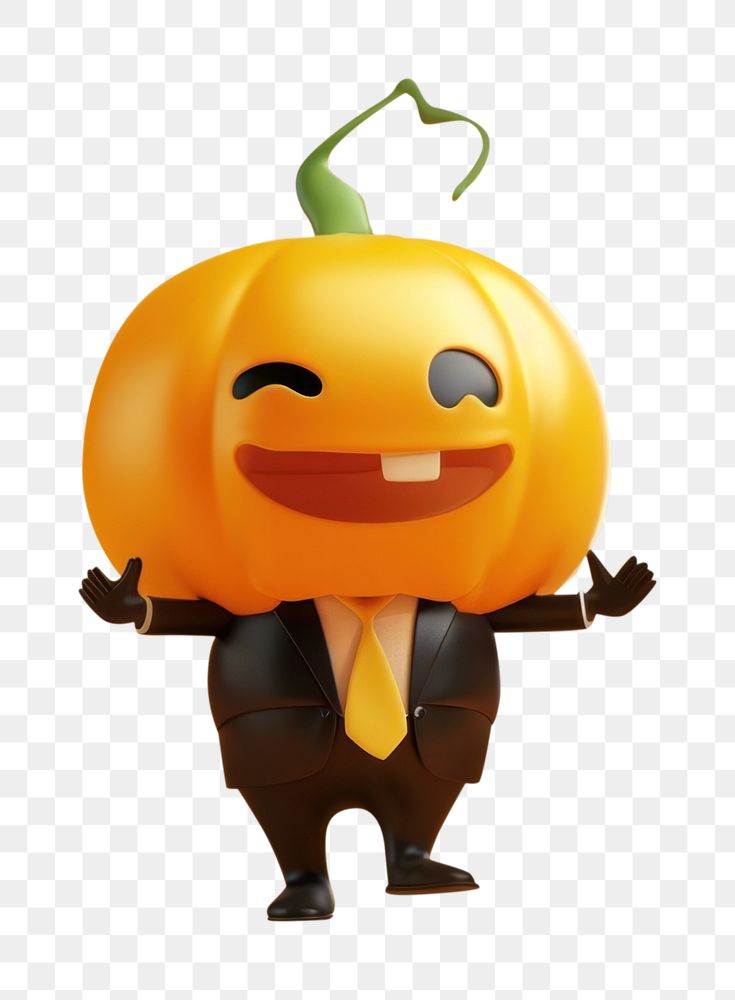 PNG Pumpkin character cartoon cute anthropomorphic.