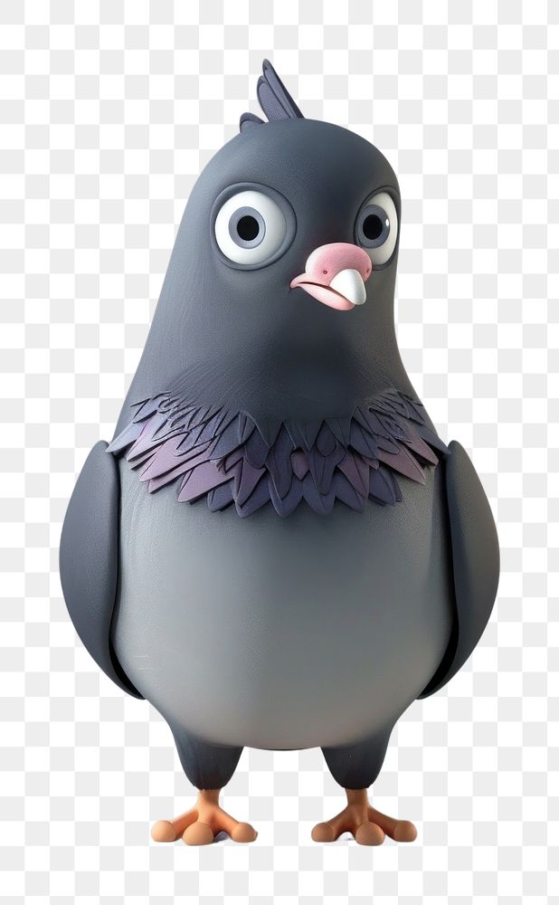 PNG 3d pigeon character penguin animal bird