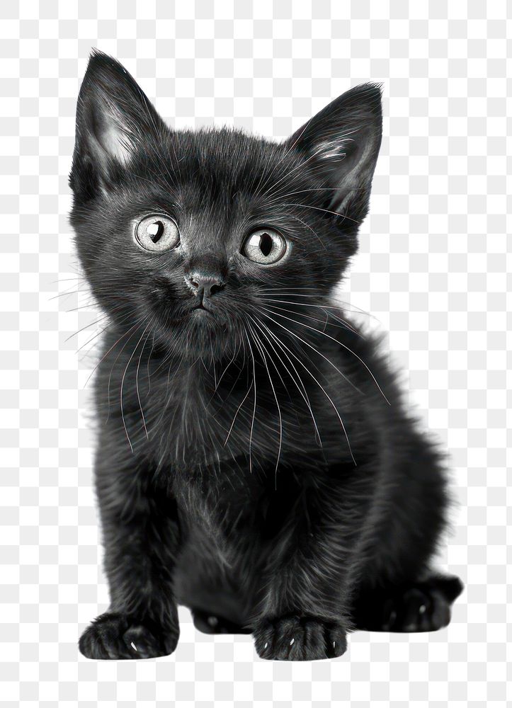 PNG Black cat animal mammal kitten