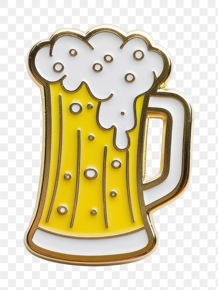 PNG Beer shape pin badge accessories accessory beverage.